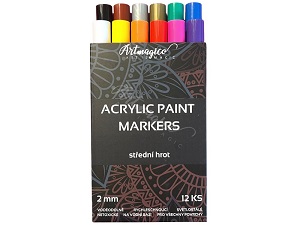 Artmagico akrylový popisovač se středním hrotem (2 mm) 12 ks