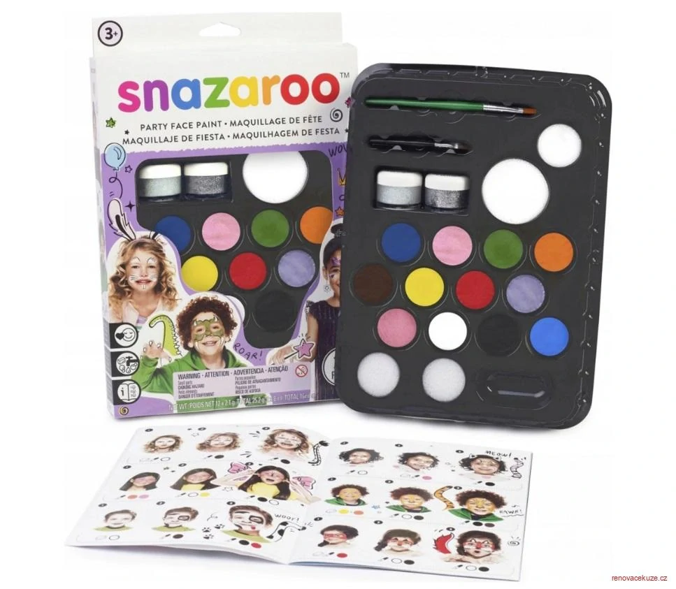 Snazaroo obličejové barvy - Velká sada Party pack