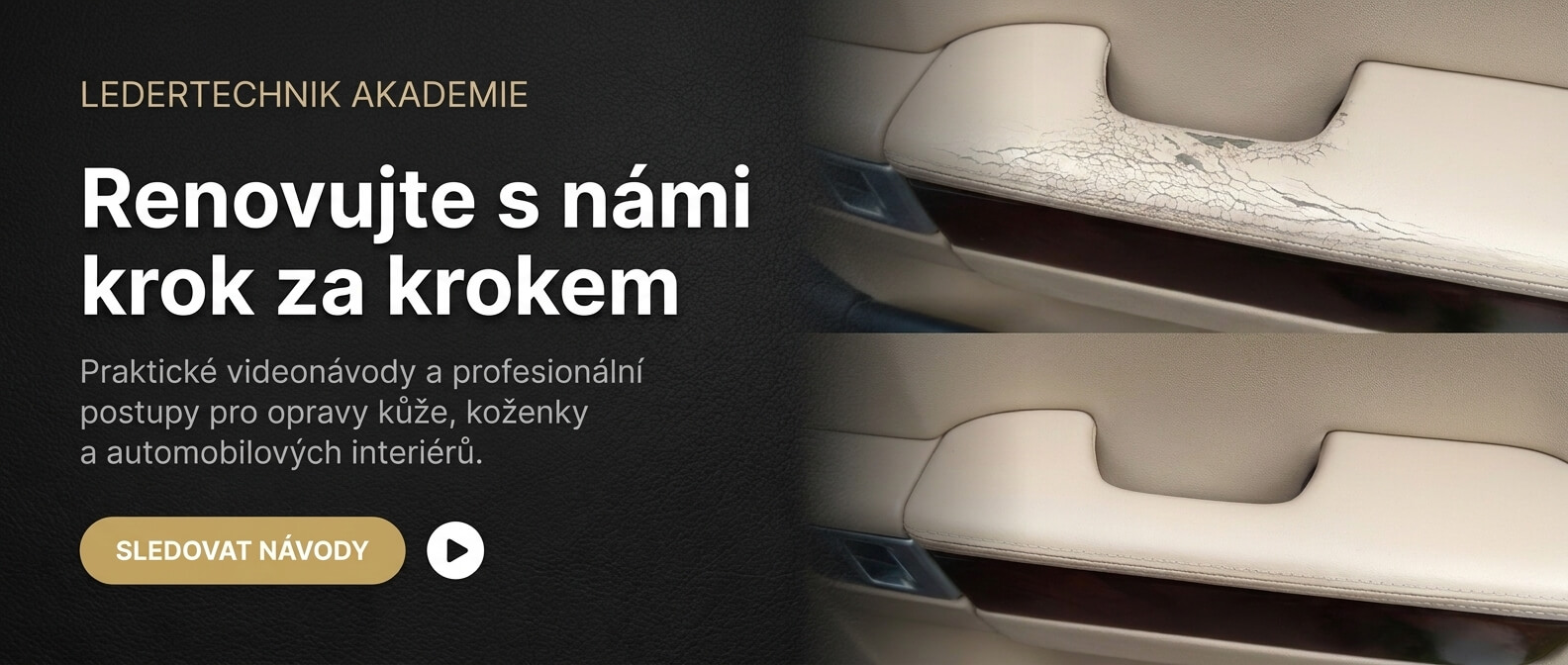 Ledertechnik Akademie – videonávody pro renovaci kůže, koženky a automobilových interiérů.